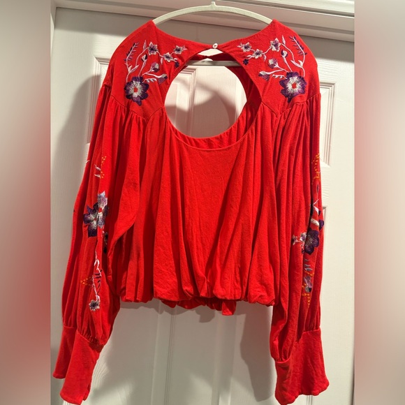 Free People Lita Oversized Floral Embroidered Top - Picture 5 of 7